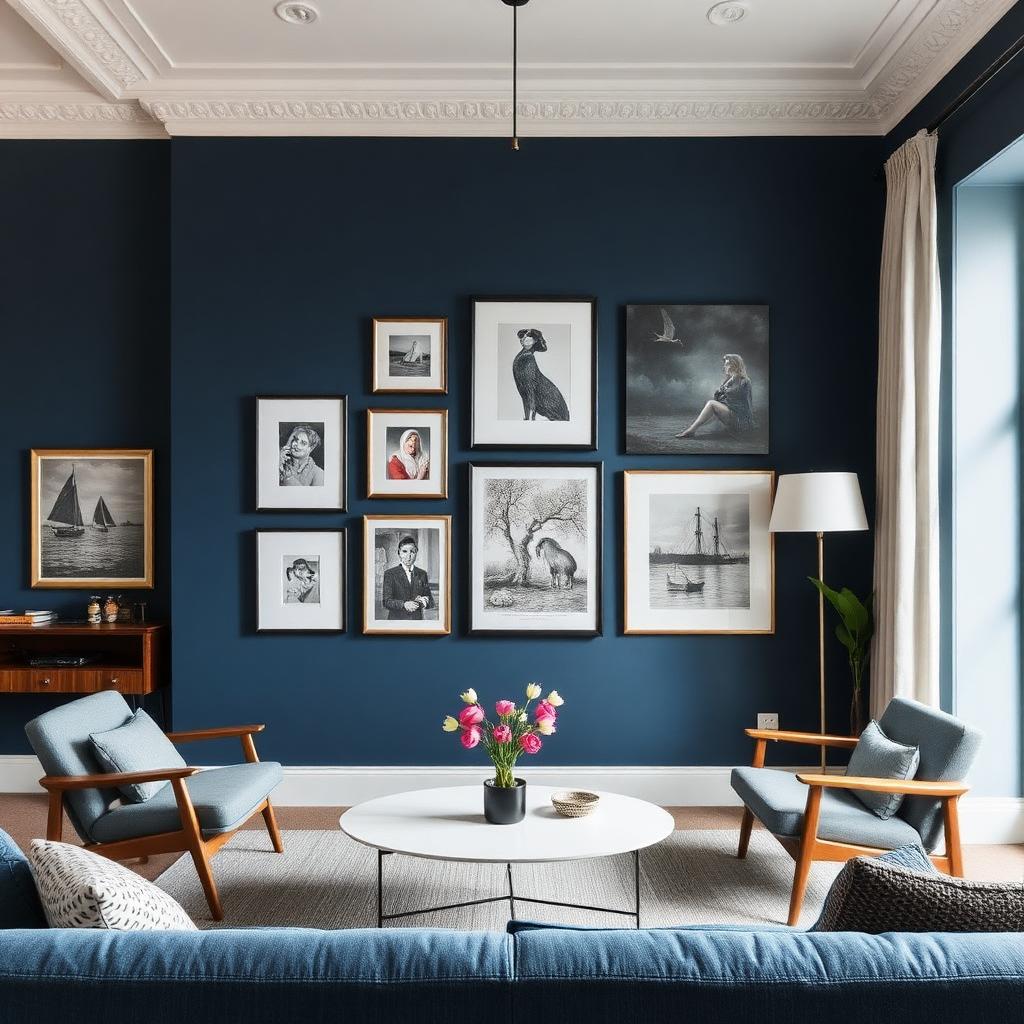 Navy Feature Wall